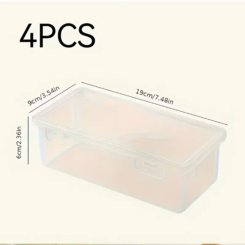 Stationery Office Supply Store - 4 Grandi Contenitori Trasparenti in PP