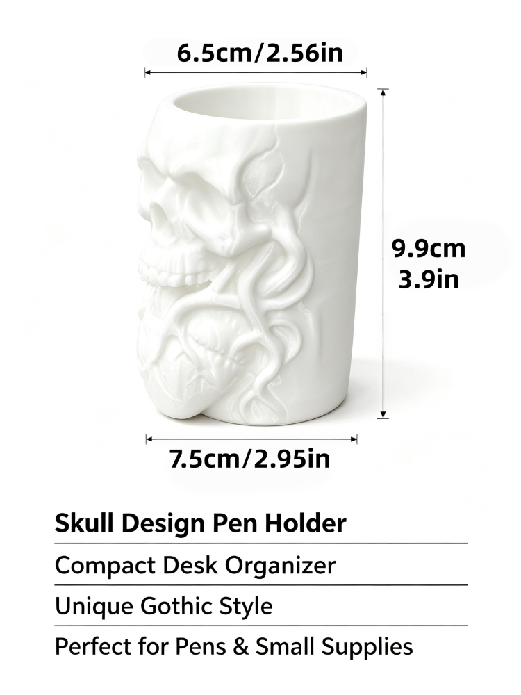 Portapenne con teschio e cuore - Stationery Office Supply Store recensione e prezzo