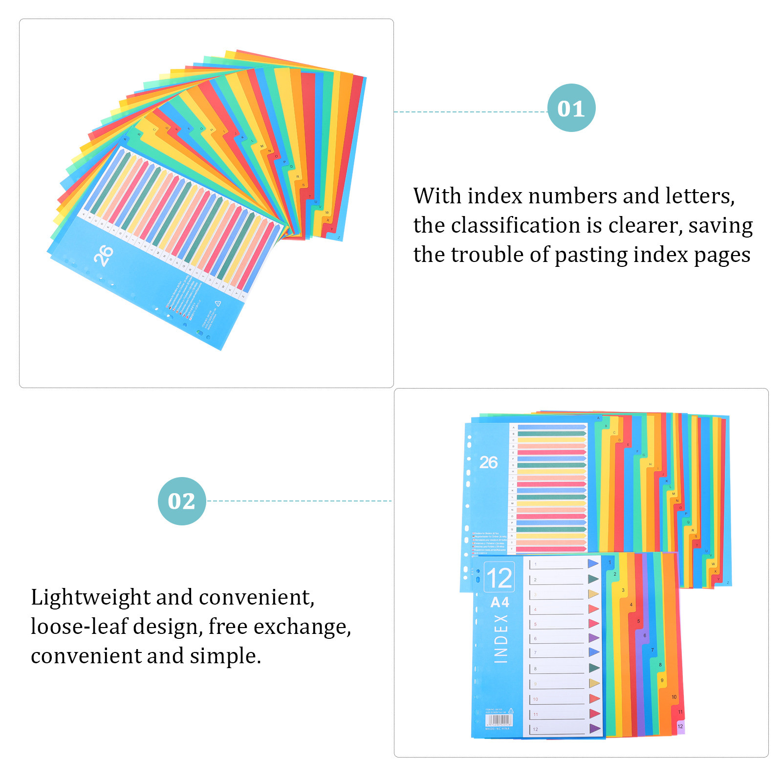 38 divisori in plastica colora - Index Tab Divider recensione e prezzo